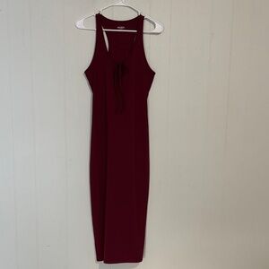 EASTER sale 35% off NWOT wild fable Burgundy Sleeveless Tie-Front Midi Dress